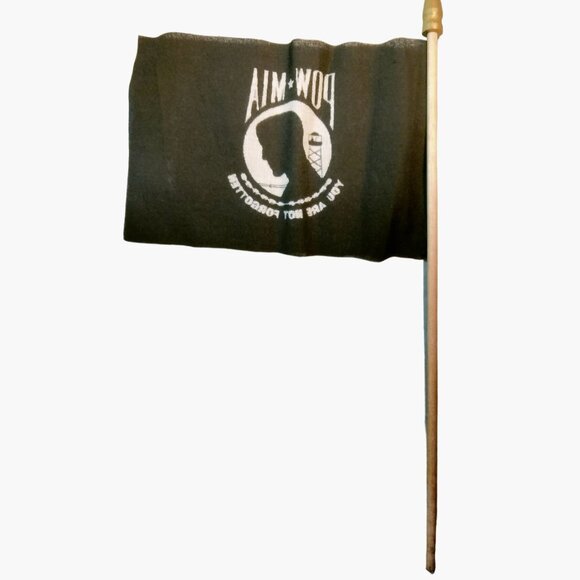 POW MIA Flag Wooden Stick Honor Memory Memorial You are not Forgotten 10 inch - Picture 2 of 4
